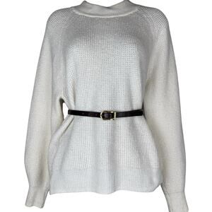 Skinny Vintage Brown Leather Belt XS